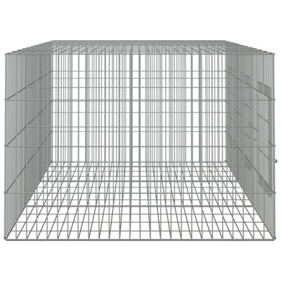 vidaXL Kaninbur med 3 paneler 163x79x54 cm galvanisert jern