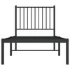 vidaXL Sengeramme i metall med hodegavl svart 80x200 cm