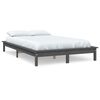 vidaXL Sengeramme gr&aring; 120x190 cm heltre furu Small Double