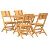 vidaXL Hagespisegruppe 5 deler heltre teak