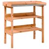 vidaXL Plantebord med hyller brun 78x38x82,5 cm heltre gran
