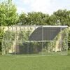 vidaXL Hønsebur 2 pcs sølv 400 x 200 x 200 cm Stål og PE