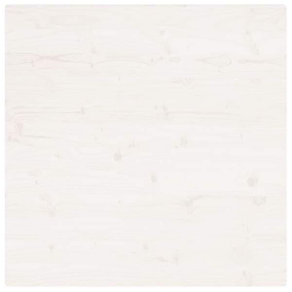 vidaXL Bordplate hvit 80x80x2,5 cm heltre furu rektangulær