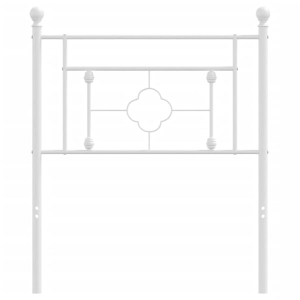 vidaXL Utskiftbar sengegavl i metall hvit 75 cm