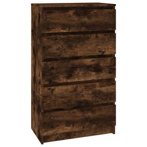 vidaXL Kommode r&oslash;kt eik 60x36x103 cm konstruert tre