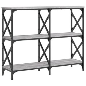 vidaXL Konsollbord gr&aring; sonoma 100x28x80,5 cm konstruert tre