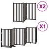 vidaXL Hundeport sammenleggbar 12 paneler svart 600 cm poppeltre