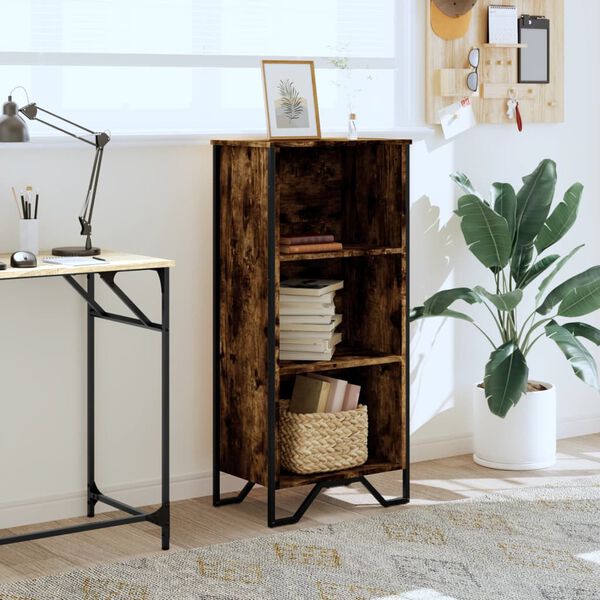 vidaXL Bokhylle r&oslash;kt eik 50x31x106 cm konstruert tre