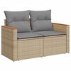 vidaXL Hagesofaer med puter 9 deler beige polyrotting akasie