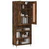 vidaXL Highboard r&oslash;kt eik 69,5x34x180 cm konstruert tre