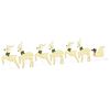 vidaXL LED Reinsdyr 7 stk. Gull 43 x 18 x 66 cm stoff