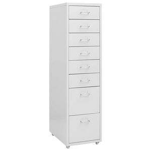 vidaXL Mobilt arkivskap gr&aring; 28x41x109 cm metall