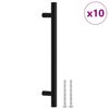 vidaXL Skaph&aring;ndtak 10 stk svart senteravstand hull 160 mm total lengde 224 mm rustfritt st&aring;l