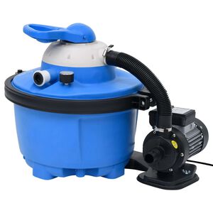 vidaXL Sandfilterpumpe bl&aring; og svart 385x620x432 mm 200 W 25 L