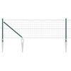 vidaXL Gjerde med stolpe gr&oslash;nn 0,4 x 25 m St&aring;l og PVC