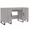 vidaXL Skrivebord gr&aring; sonoma 140x50x75 cm konstruert tre