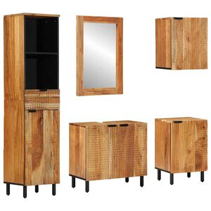 vidaXL Baderomsskapsett 5 stk. Naturlig 38 x 33 x 160 cm