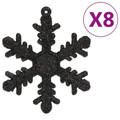 vidaXL Julekulesett 111 deler svart polystyren