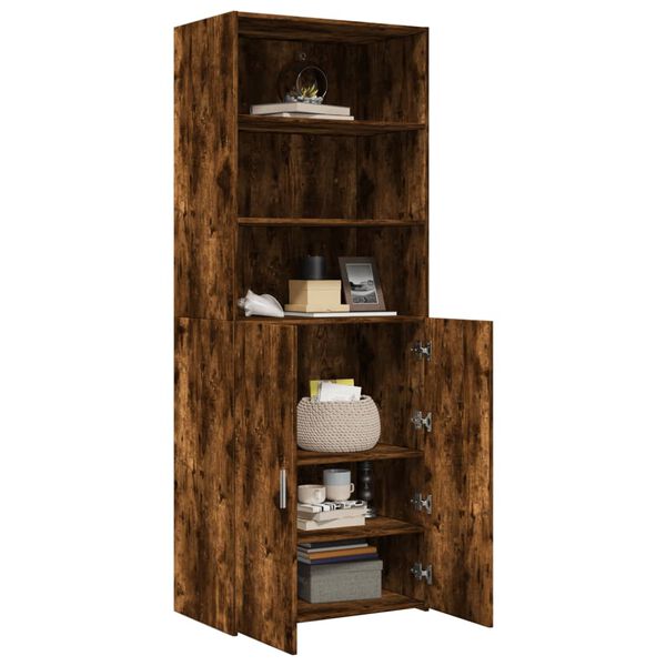 vidaXL Highboard r&oslash;kt eik 70x42,5x185 cm konstruert tre