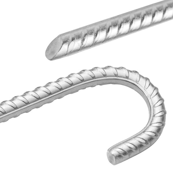 vidaXL Teltplugger 12 stk 41,5 cm &Oslash;12 mm galvanisert st&aring;l