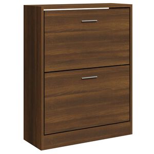 vidaXL Skoskap brun eik 63x24x81 cm konstruert tre