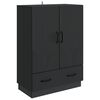 vidaXL Serviesskap med skuff Svart 66 x 34,5 x 92 cm Konstruert tre