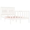 vidaXL Sengeramme hvit heltre 120x190 cm Small Double