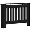 vidaXL Radiator Deksel Svart Eik 112 x 19 x 81,5 cm Konstruert tre