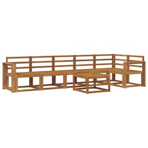 vidaXL Utend&oslash;rs sofa-sett 7 pcs Naturlig Solid akasietre