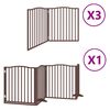 vidaXL Hundeport sammenleggbar 10 paneler brun 800 cm poppeltre