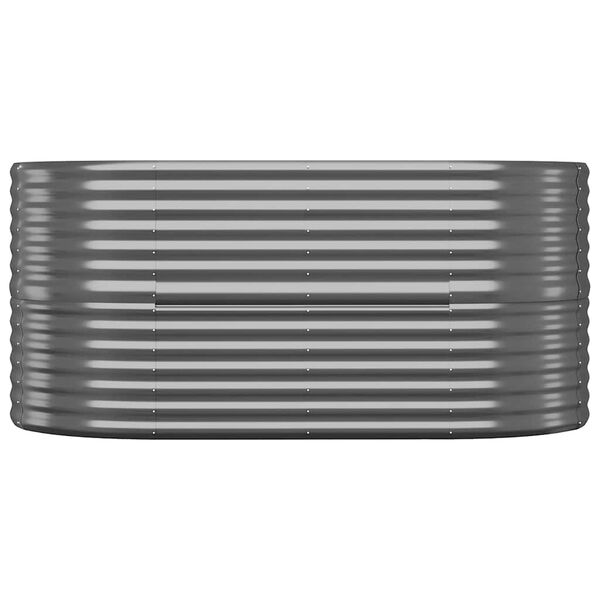 vidaXL Høybed galvanisert stål 152x80x68 cm antrasitt