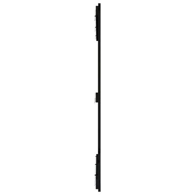 vidaXL Veggmontert sengegavl svart 127,5x3x110 cm heltre furu