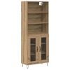 vidaXL H&oslash;yskap 2 pcs Artisan Eik 69,5 x 34 x 180 cm Konstruert tre