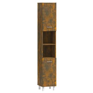 vidaXL Baderomsskap r&oslash;kt eik 30x30x179 cm konstruert tre