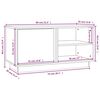 vidaXL TV-benk 80x35x40,5 cm heltre furu