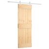 vidaXL Skyved&oslash;r Naturlig og Hvit 70 x 210 cm Massiv Furu Tre