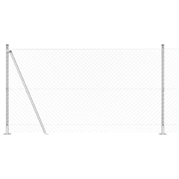 vidaXL Gjerdep&aring;le s&oslash;lv 25 x 1,2 m (60 x 60 mm mesh) St&aring;l