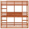 vidaXL Trippel k&oslash;yeseng voksbrun 90x190 cm heltre furu
