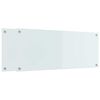 vidaXL Kj&oslash;kkenbenkplate 2 stk. Hvit 100 x 40 cm herdet glass