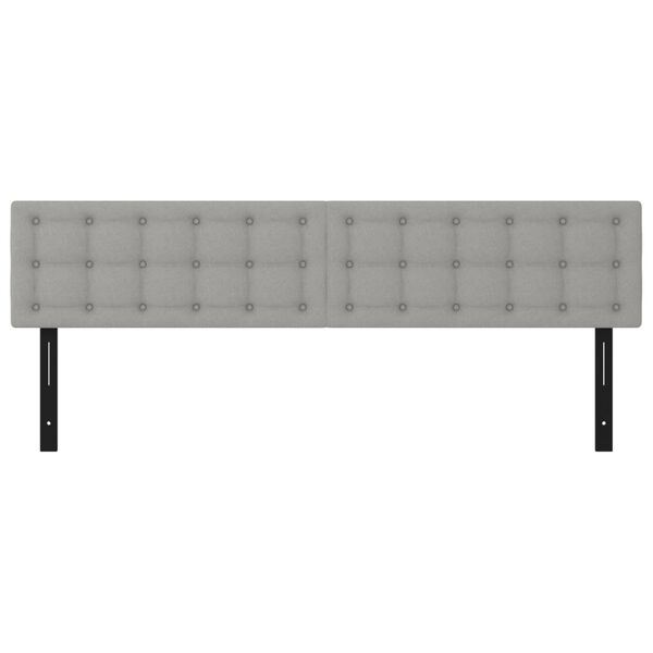 vidaXL Hodegavler 2 stk lysegr&aring; 100x5x78/88 cm stoff
