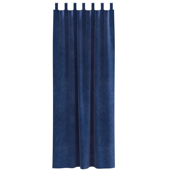 vidaXL Blendingsgardiner 2 pcs M&oslash;rkebl&aring; 140 x 245 cm Fl&oslash;yel