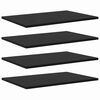 vidaXL Bokhyllebrett 4 pcs Svart 60 x 40 x 1,5 cm Konstruert tre