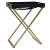 vidaXL Sammenleggbart bord gull og svart 48x34x61 cm MDF