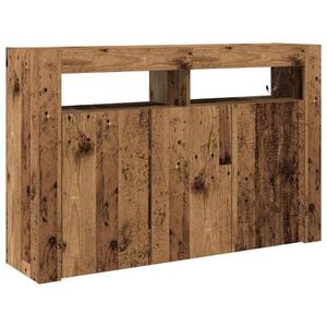vidaXL Serviesskap Gammelt tre 116 x 30 x 75 cm Konstruert tre