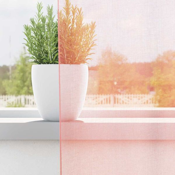 vidaXL Voilegardiner med hemper 2 stk rosa 140x175 cm