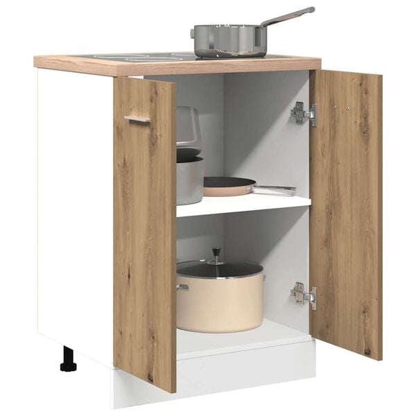 vidaXL Bunnskap "Lyon" artisan eik 60x46x81,5 cm konstruert tre