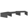 vidaXL Monitorstativ gr&aring; 60x24x10,5 cm heltre furu