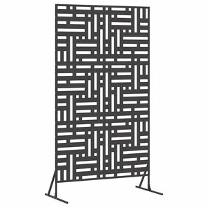 vidaXL Personvernsvegg 100 x 50 x 180 cm St&aring;l Svart