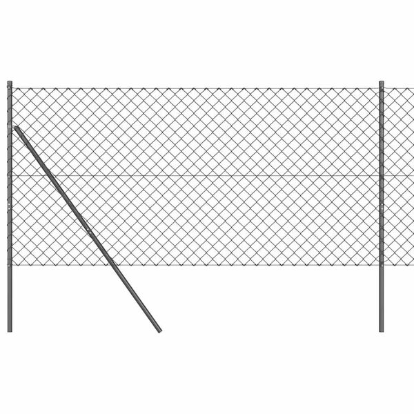 vidaXL Gjerdep&aring;le Gr&aring; 25 x 1,4 m (60 x 60 mm mesh) St&aring;l og PVC