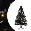 vidaXL Kunstig Forh&aring;ndsopplyst Juletre med 150 LED Svart 150 cm PVC